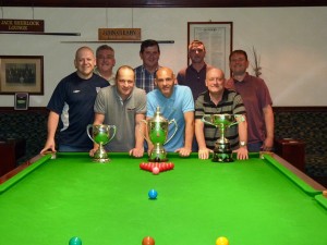Clayton Liberal Team, with from L-R: Richard Palmer, Graham Chappell, Stuart Harker, Paul Viner, Paul Martin, Martin Smith, Steve Slater, Mark Slater, (missing Jason Murgatroyd)